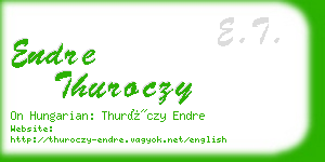 endre thuroczy business card